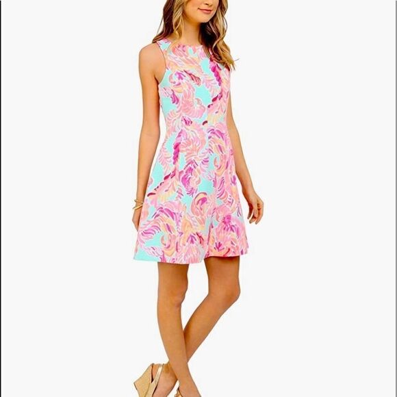Lilly Pulitzer Cove Poolside Blue Love Birds Dress Size XS - Picture 11 of 11